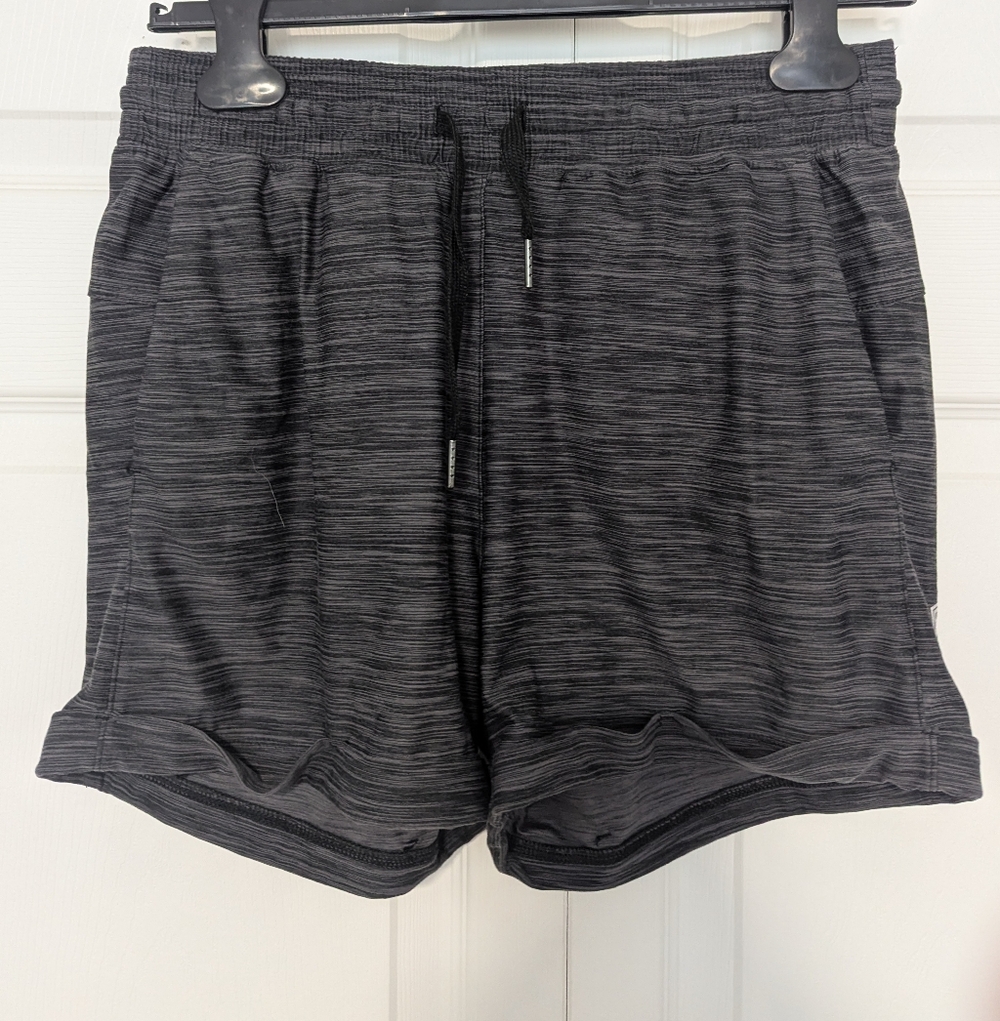Born Primitive casual black/Gray Striped Athletic Shorts